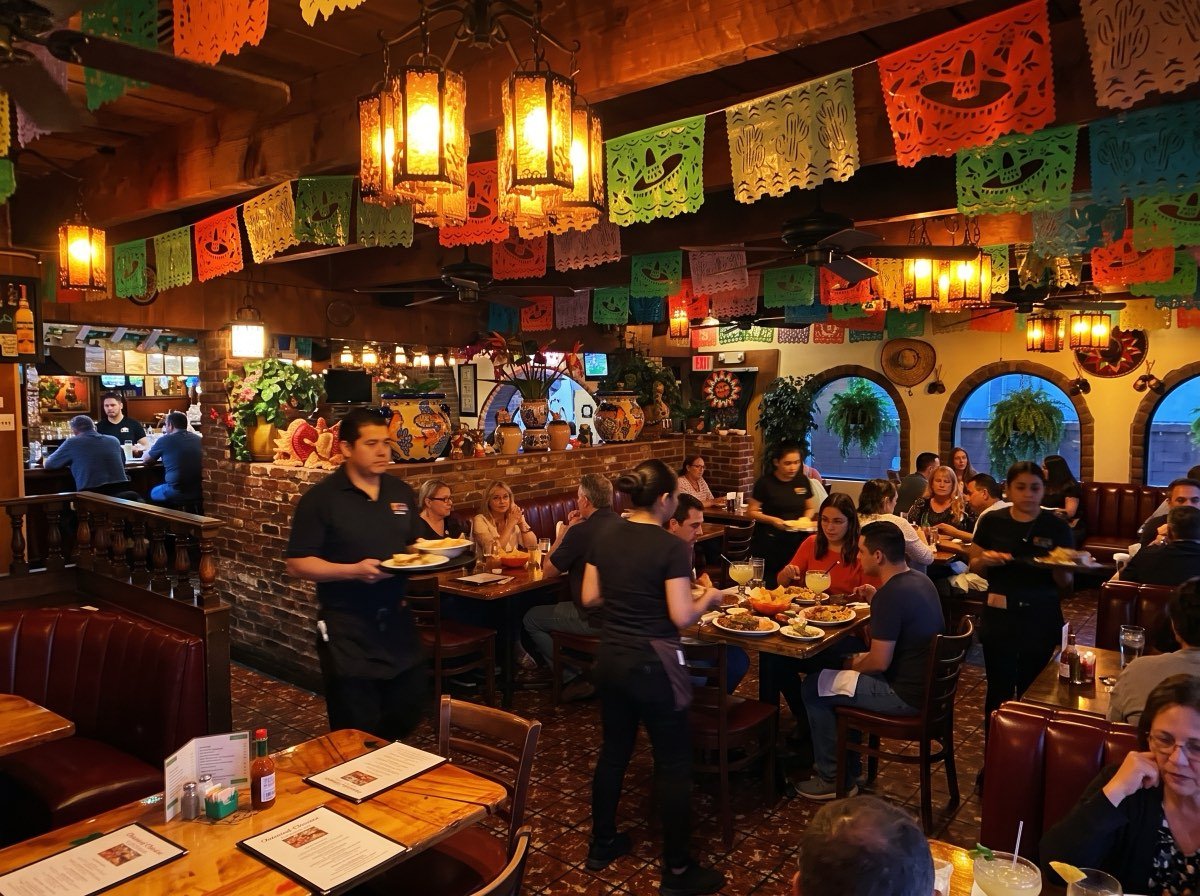 Interior del restaurante Don Ernesto con clientes en las mesas